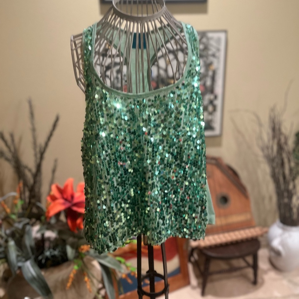 Sequined tank top